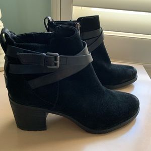 Black bootie heels